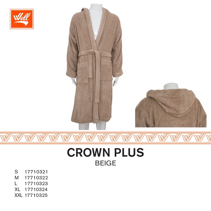 روب حمام بطاقية قطن ويل CROWN PLUS