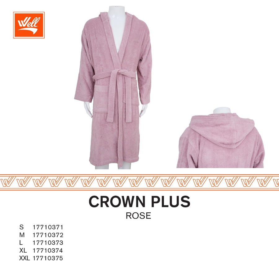 روب حمام بطاقية قطن ويل CROWN PLUS